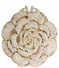 Dune London Bling Crystal Embellished Flower Clutch