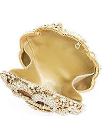 Dune London Bling Crystal Embellished Flower Clutch