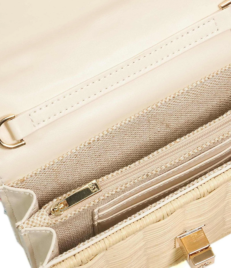 Dune London Blooms Pearl Statement Top Handle Crossbody Bag