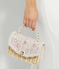 Dune London Blooms Pearl Statement Top Handle Crossbody Bag