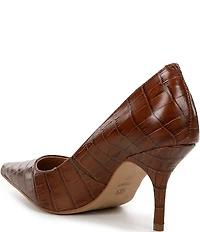 Dune London Bold Crocodile Embossed Leather Dress Pumps