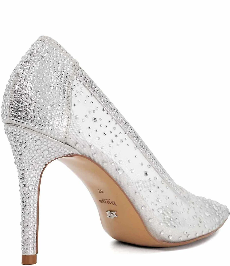 Dune London Brightest Embellished Mesh Dress Pumps