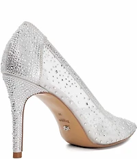 Dune London Brightest Embellished Mesh Dress Pumps