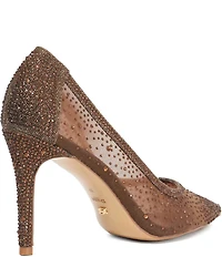 Dune London Brightest Embellished Mesh Dress Pumps