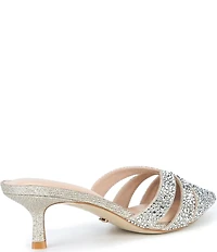 Dune London Calla Rhinestone Slip On Kitten Heel Mules