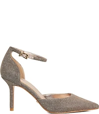 Dune London Calmness Glitter Ankle Strap Dress Pumps