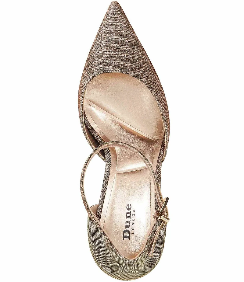 Dune London Calmness Glitter Ankle Strap Dress Pumps