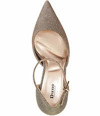 Dune London Calmness Glitter Ankle Strap Dress Pumps