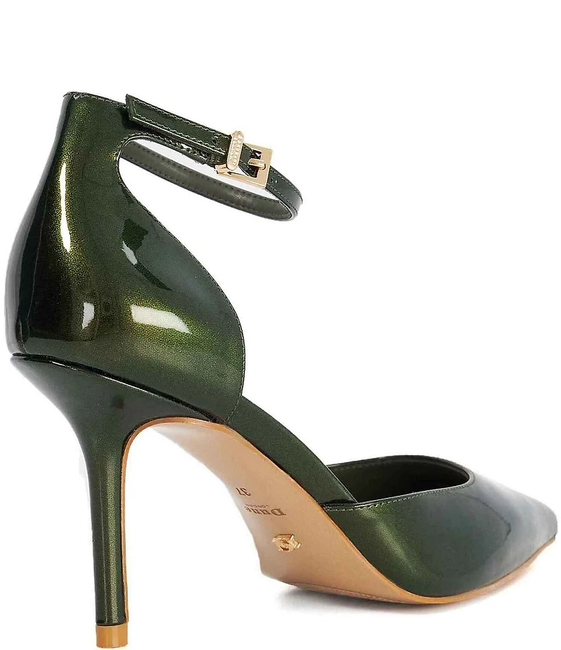 Dune London Calmness Patent Ankle Strap Dress Pumps