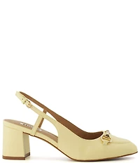 Dune London Cassie Leather Bit Buckle Slingback Pumps