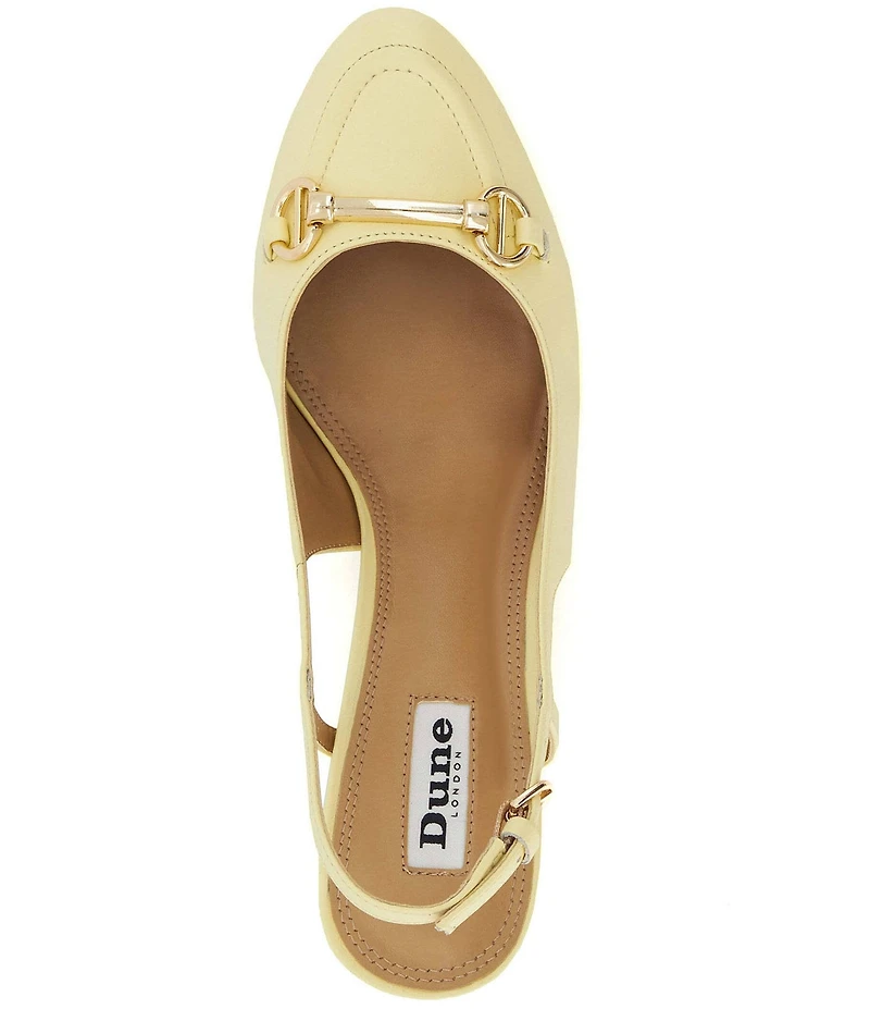 Dune London Cassie Leather Bit Buckle Slingback Pumps