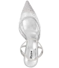 Dune London Charismatic Diamante Mesh Ankle Strap Dress Pumps