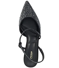 Dune London Charmed Rhinestone Embellished Kitten Heel Pumps