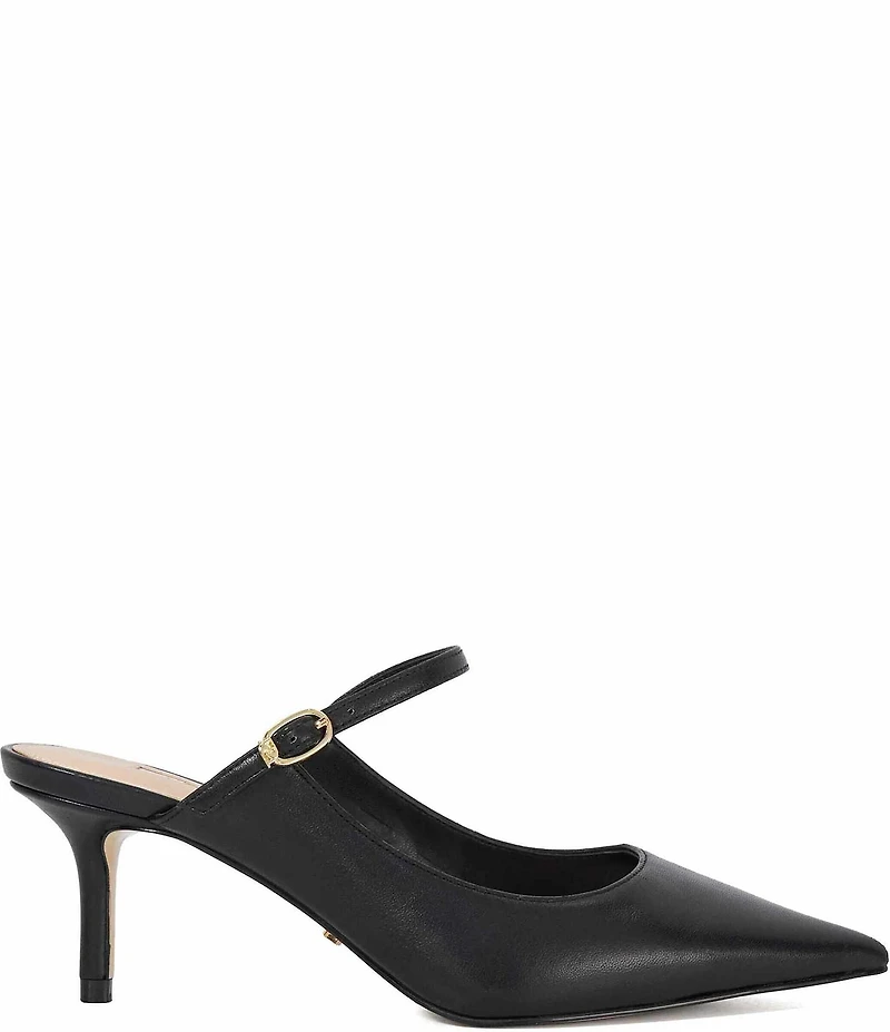 Dune London Chronicles Leather Pointed Toe Stiletto Mules