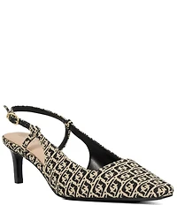 Dune London Dancing Jacquard Slingback Pumps