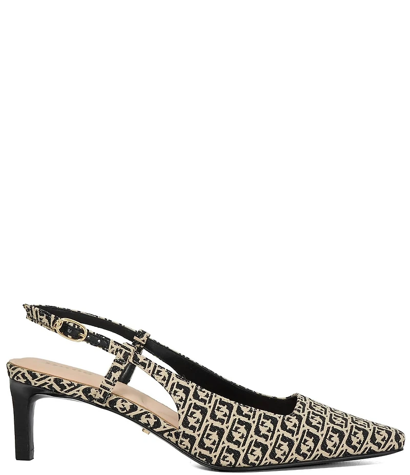 Dune London Dancing Jacquard Slingback Pumps