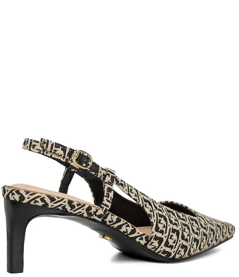Dune London Dancing Jacquard Slingback Pumps