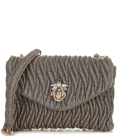 Dune London Darling Fabric Rhinestoned Convertible Crossbody Bag