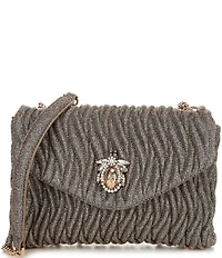 Dune London Darling Fabric Rhinestoned Convertible Crossbody Bag