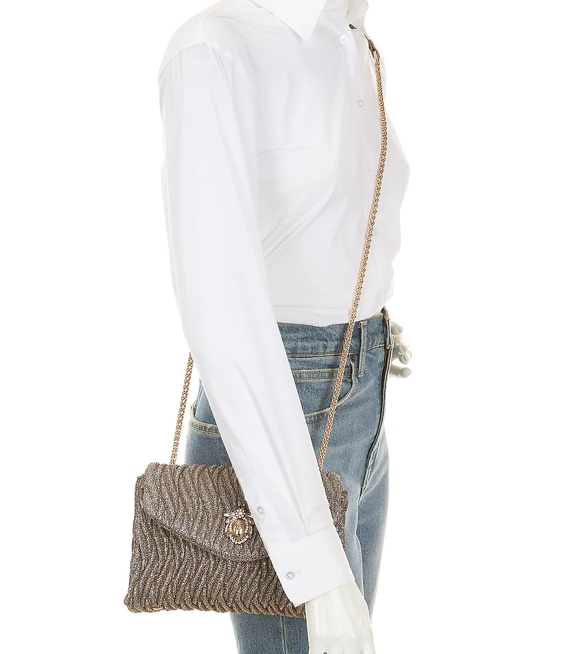 Dune London Darling Fabric Rhinestoned Convertible Crossbody Bag