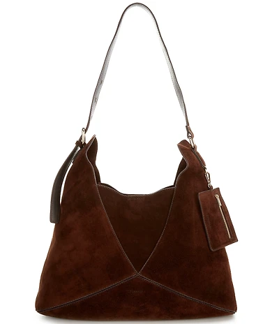 Dune London Dearest Suede Oversized Slouchy Hobo Shoulder Bag
