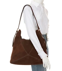 Dune London Dearest Suede Oversized Slouchy Hobo Shoulder Bag