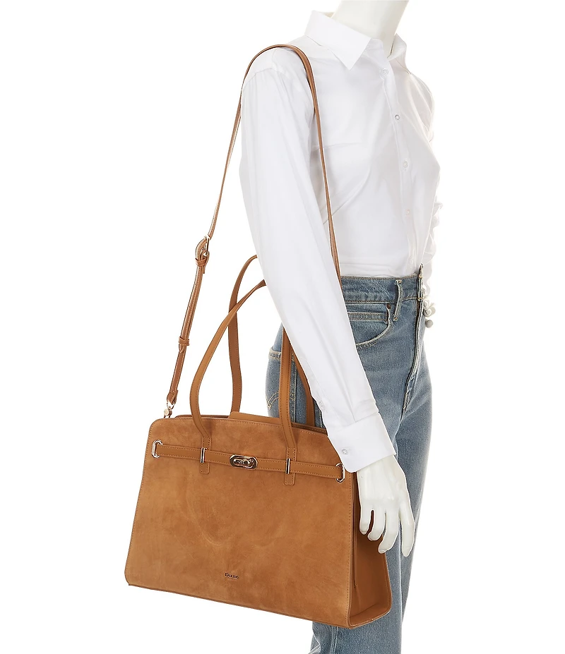 Dune London Define Suede Satchel Bag