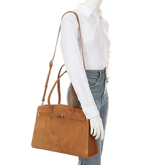 Dune London Define Suede Satchel Bag