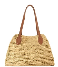 Dune London Devotedly Double Grab Handle Raffia Tote Bag