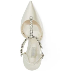 Dune London Devotional Jeweled T-Strap Bridal Pumps