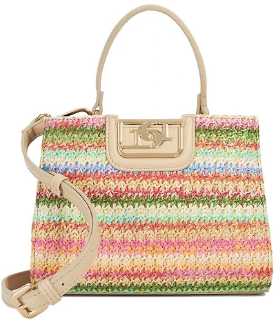 Dune London Dilly Raffia Satchel Bag