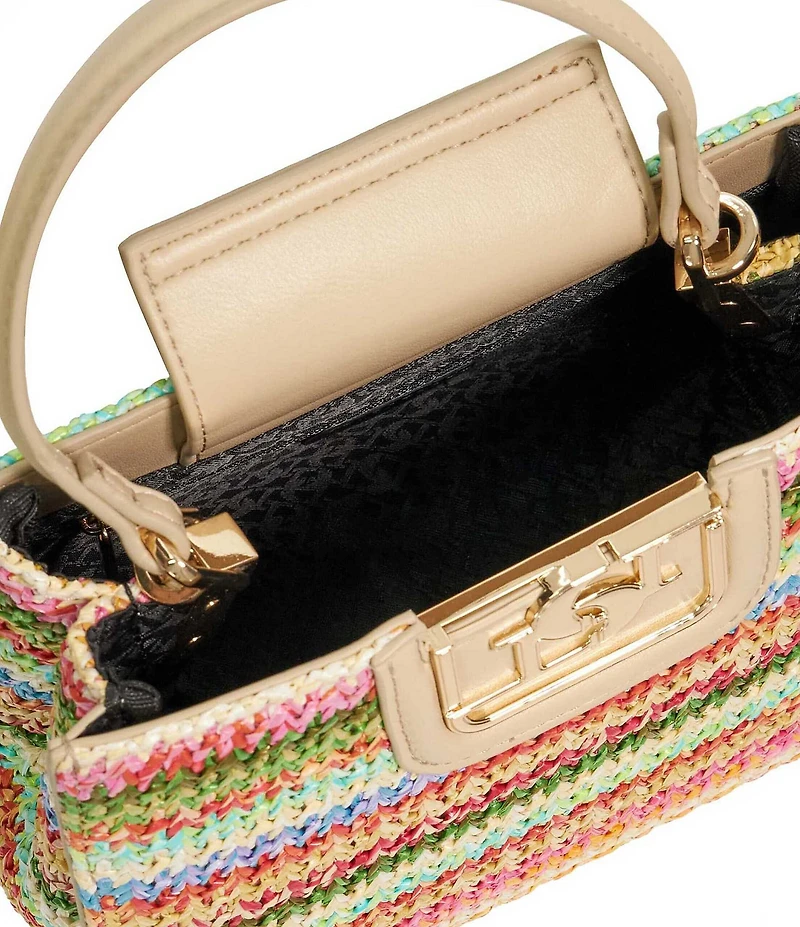 Dune London Dilly Raffia Satchel Bag