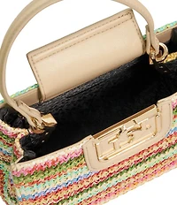 Dune London Dilly Raffia Satchel Bag