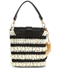 Dune London Dimple Raffia Bucket Crossbody Bag