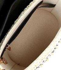 Dune London Dimple Raffia Bucket Crossbody Bag