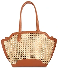 Dune London Dinidecided Long Handle Rattan Tote Bag