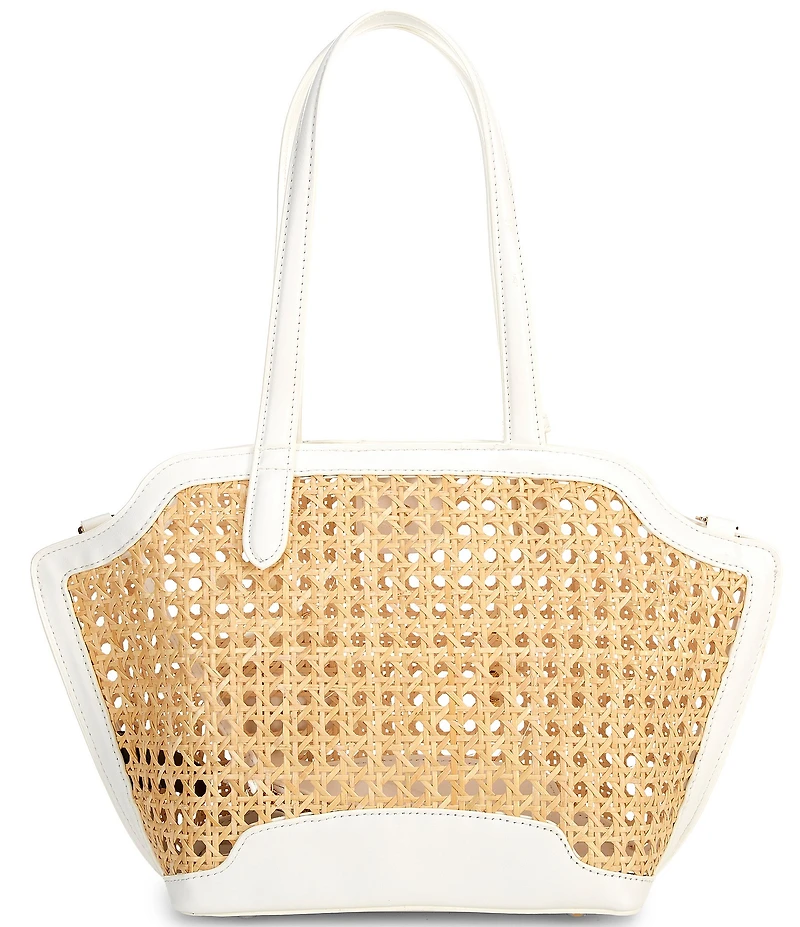 Dune London Dinidecided Rattan Logo Charm Shoulder Bag
