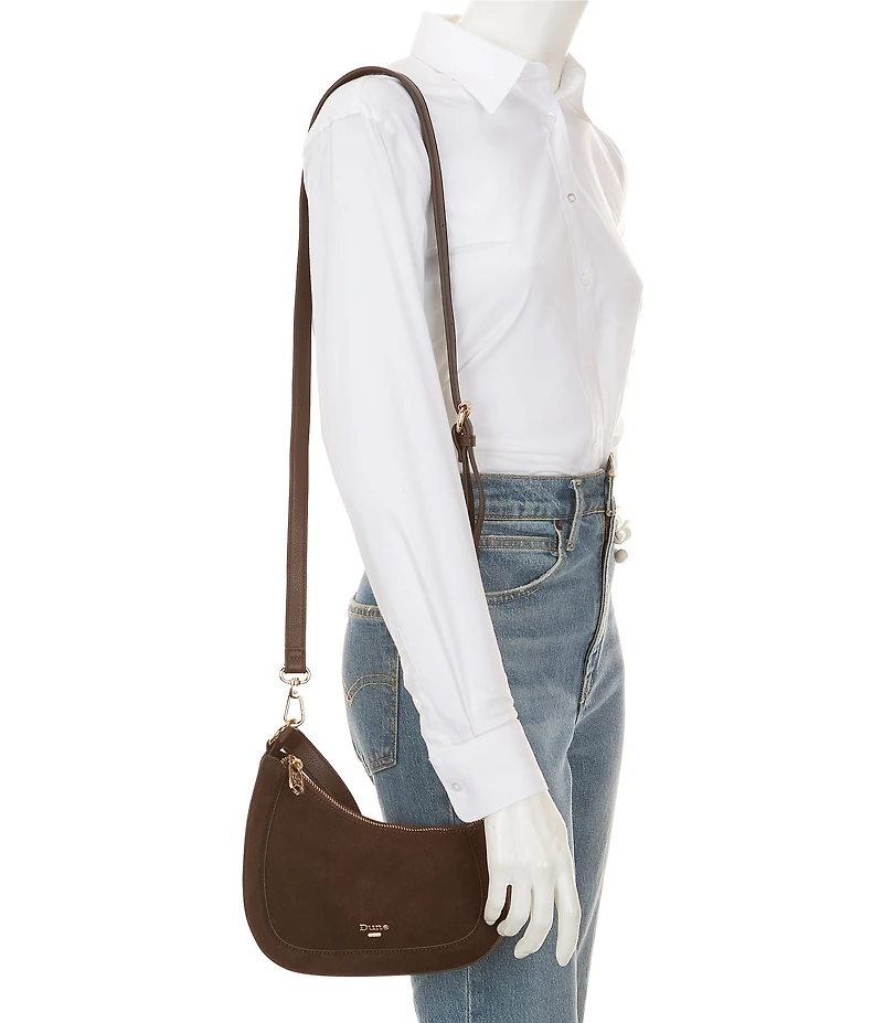 Dune London Direction Suede Shoulder Bag