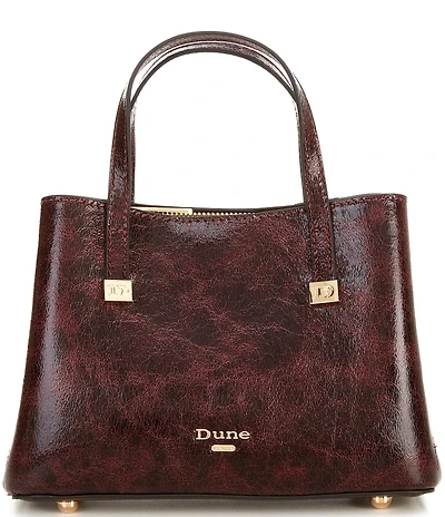 Dune London Dominantly Crackle Leather Satchel Bag