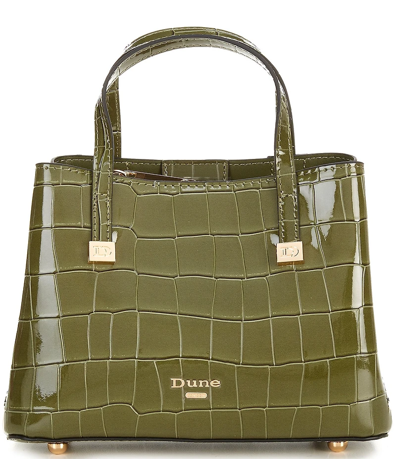 Dune London Dominantly Crocodile Embossed Satchel Bag