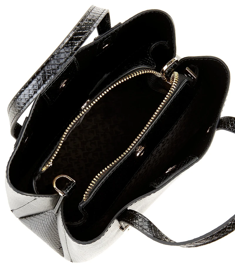 Dune London Dominantly Snake Print Satchel Bag