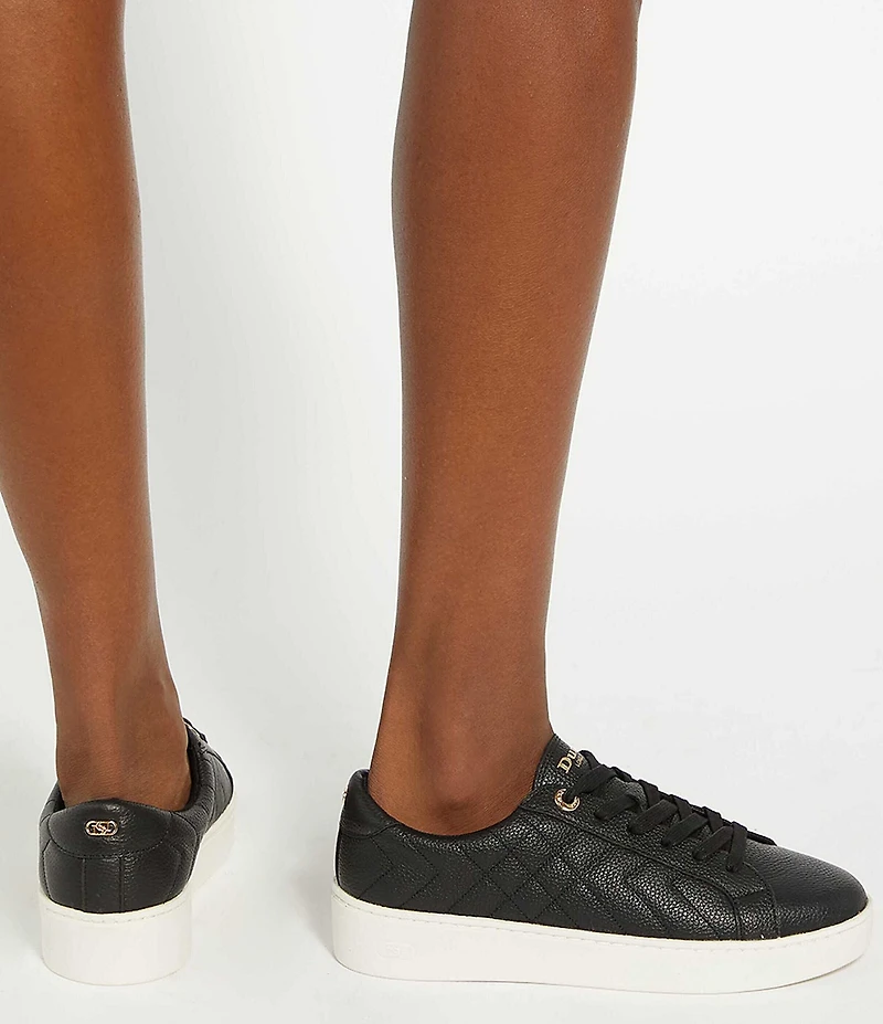 Dune London Egent Quilted Leather Platform Sneakers
