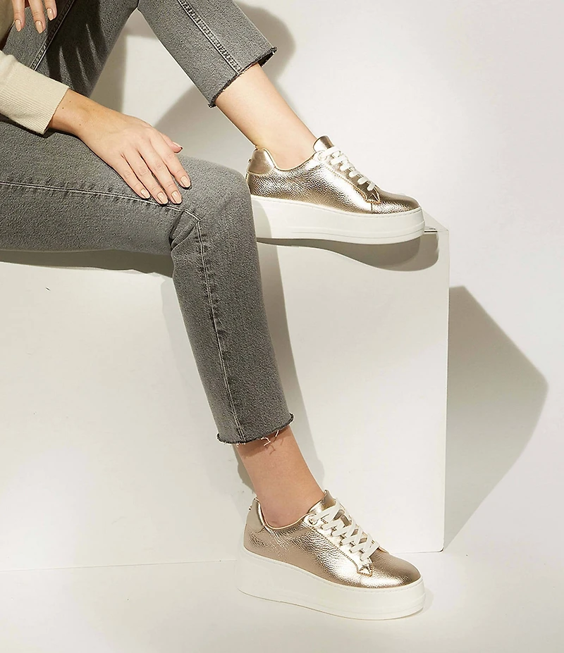 Dune London Episode Platform Leather Sneakers