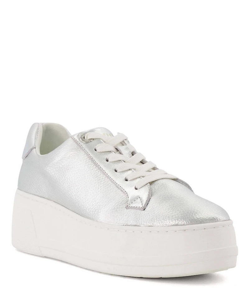 Dune London Episode Platform Leather Sneakers