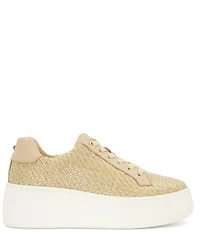 Dune London Episode Woven Raffia Platform Sneakers
