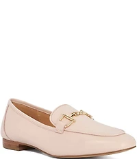 Dune London Grained Leather Bit Buckle Loafers