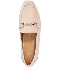 Dune London Grained Leather Bit Buckle Loafers