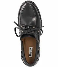 Dune London Griffyn Leather Lace Up Platform Boat Shoes