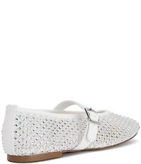 Dune London Haislee Rhinestone Mesh Mary Jane Ballet Flats