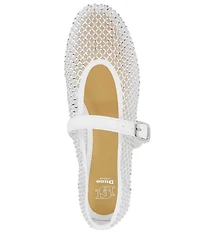 Dune London Haislee Rhinestone Mesh Mary Jane Ballet Flats